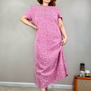 Floral Pink Maxi Dress